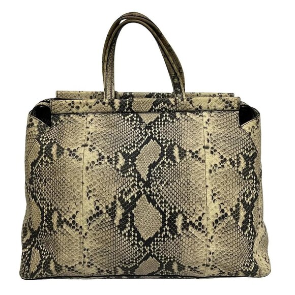 FURLA - Light Brown Black Leather Handbag